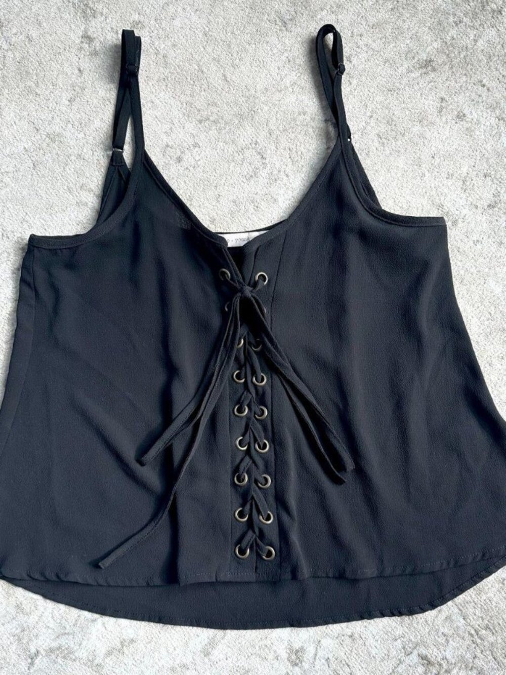 Bishop + Young black lace up cami, M 🖤